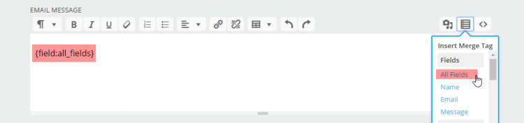 wordpress ninja email fields
