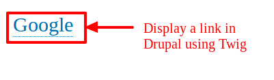 drupal twig display link