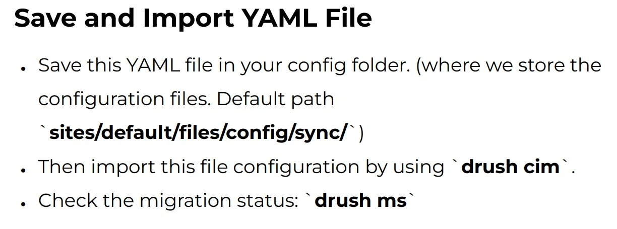 Import YAML File