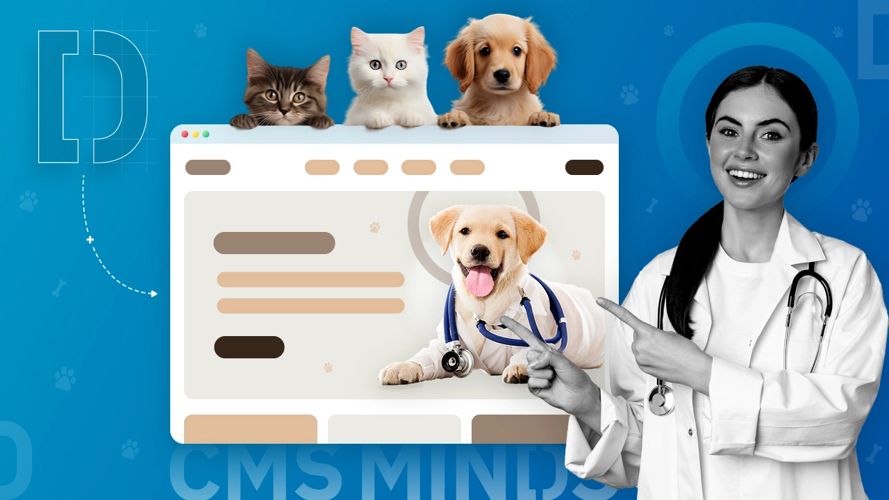 Veterinary Website Design with cmsMinds Paws up for Perfect Pixels