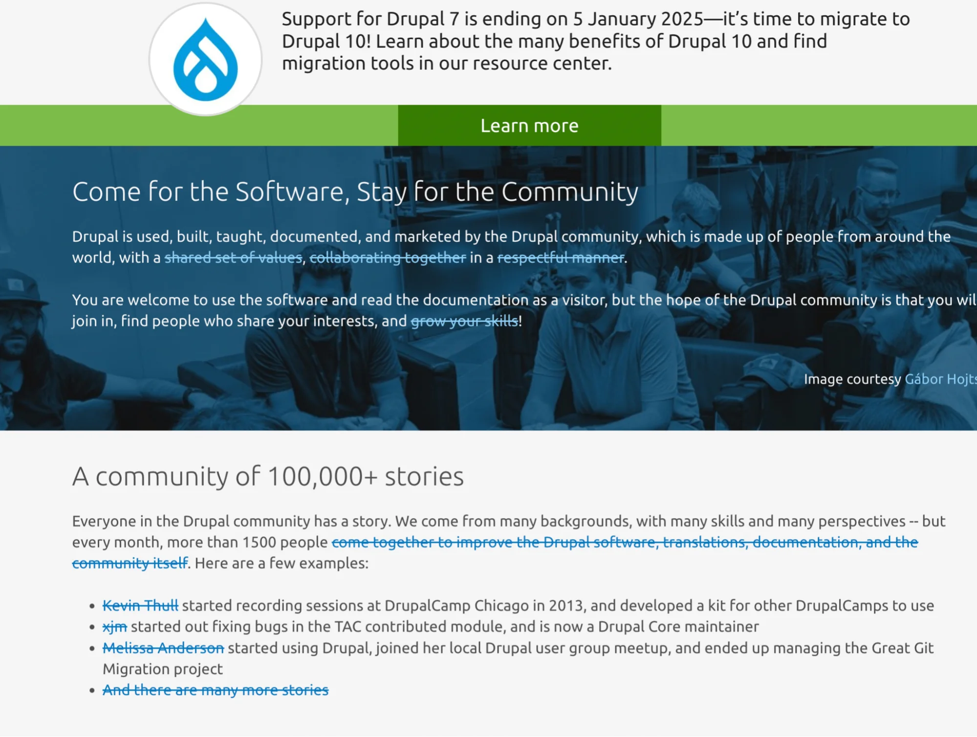 Drupal Dedicated Community