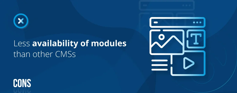 Drupal have less availability of modules