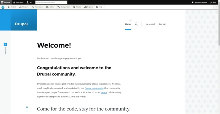Welcome Drupal